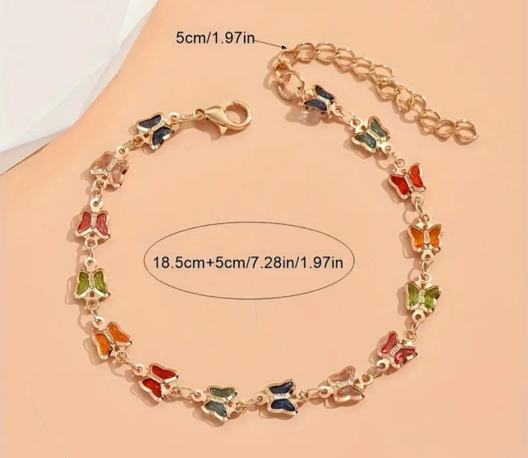 Butterfly anklet for children